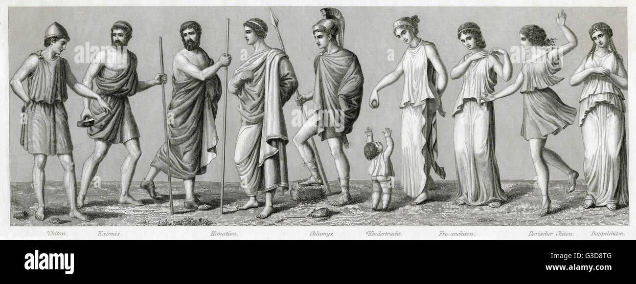 Ancient Greek costume Stock Photo