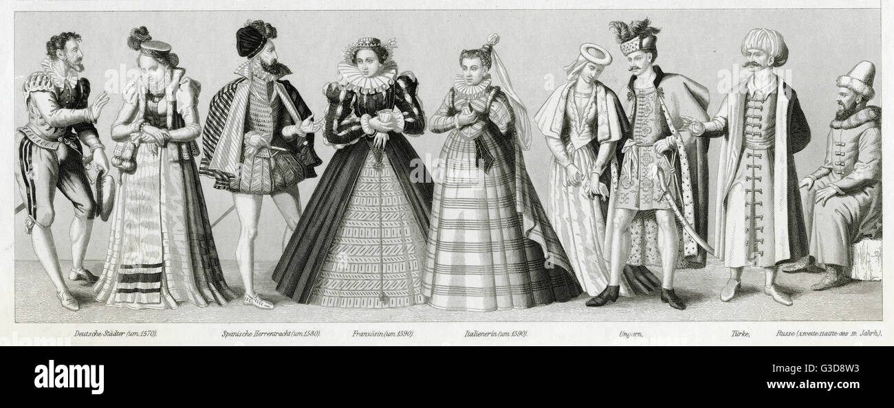 Clothing, fashion in France at the time of the Renaissance around