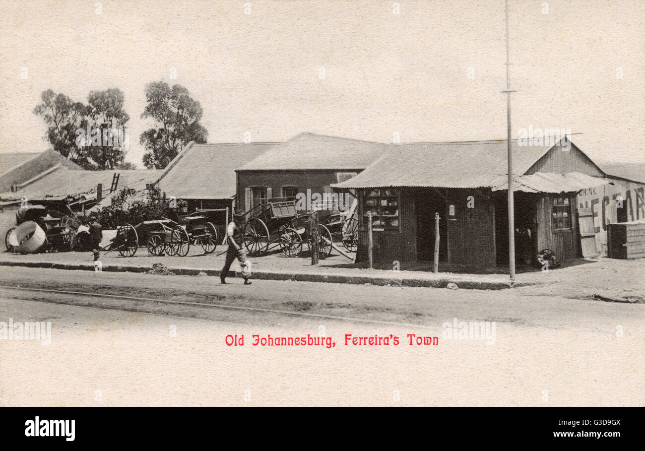 Ferreira's Town, first gold mining settlement of Johannesburg Stock