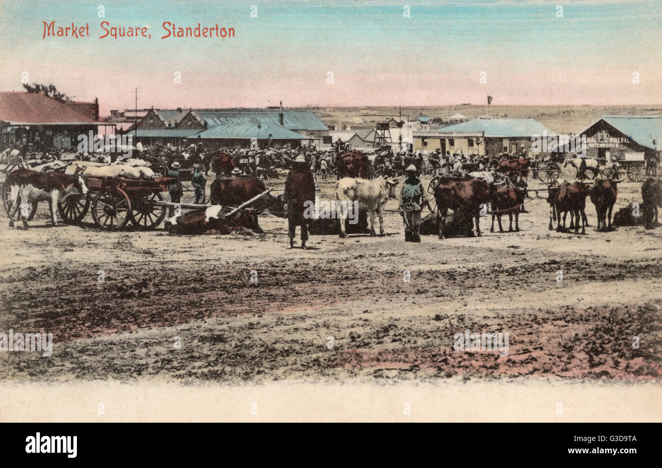 Market Square, Standerton, Transvaal, South Africa. Date circa 1905