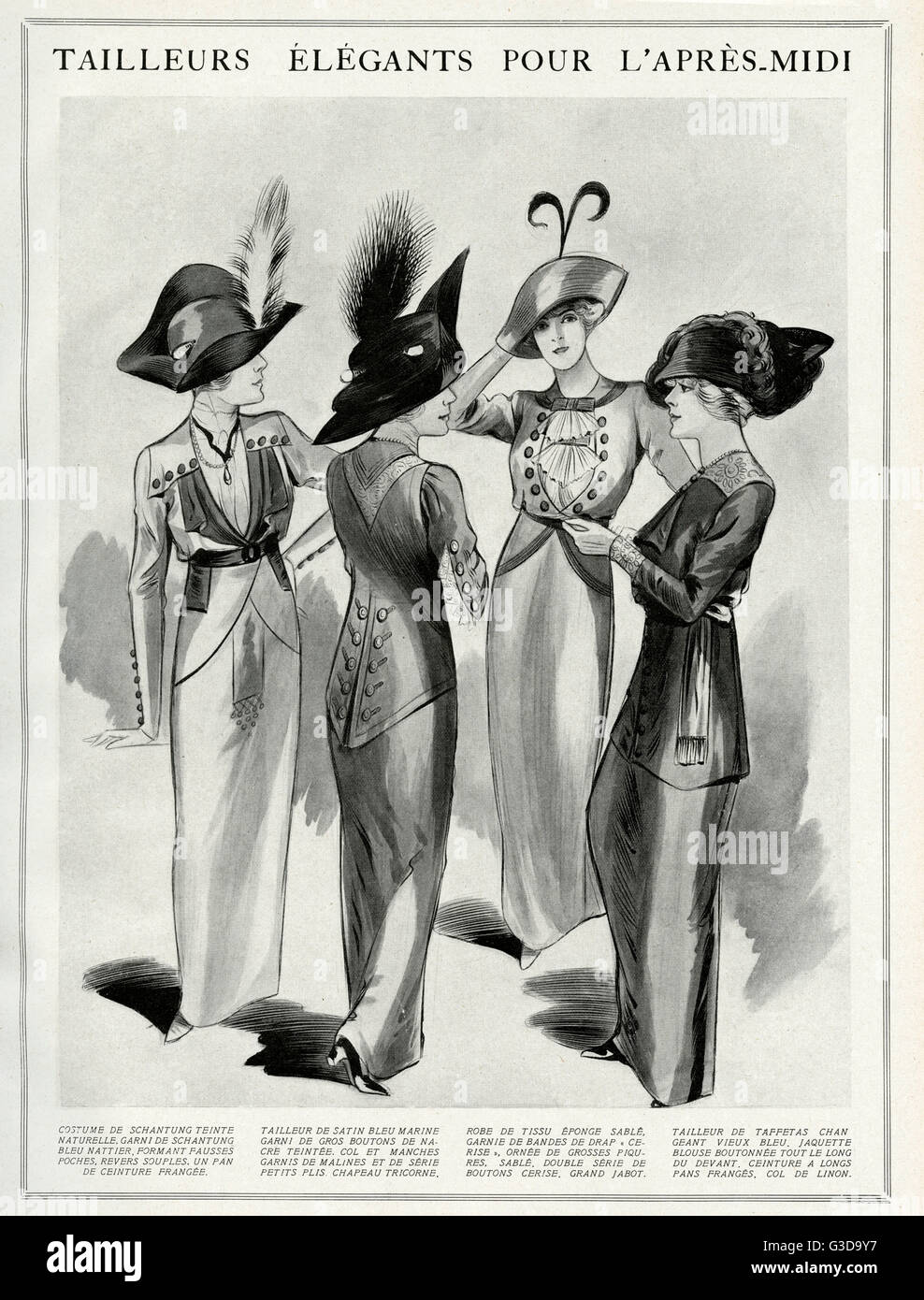 Afternoon dresses 1912 Stock Photo