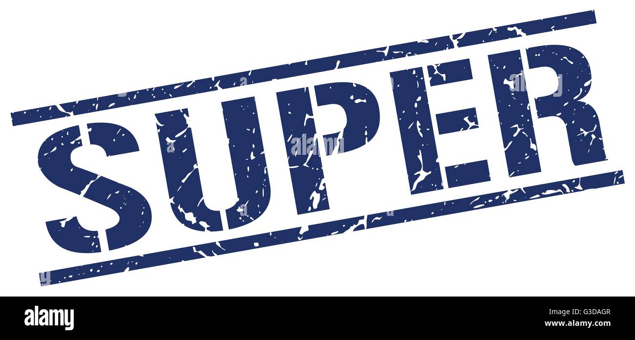 super blue grunge square vintage rubber stamp Stock Vector Image & Art ...