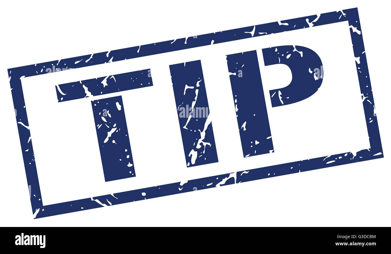 tip blue grunge square vintage rubber stamp Stock Vector Image & Art ...