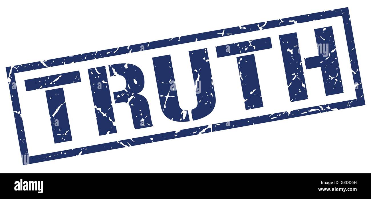 truth blue grunge square vintage rubber stamp Stock Vector Image & Art ...
