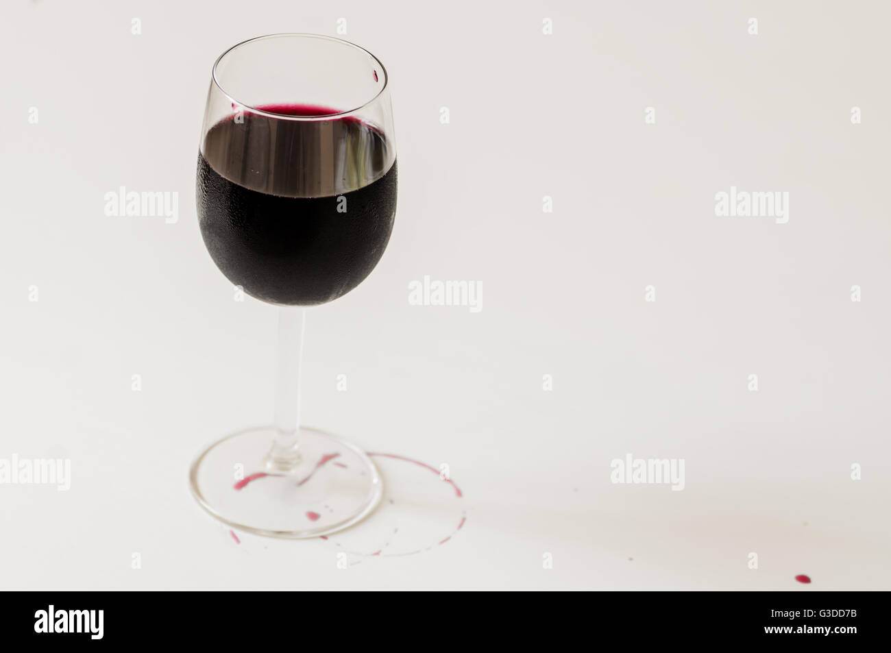Red wine cold and wine traces on white Stock Photo Alamy