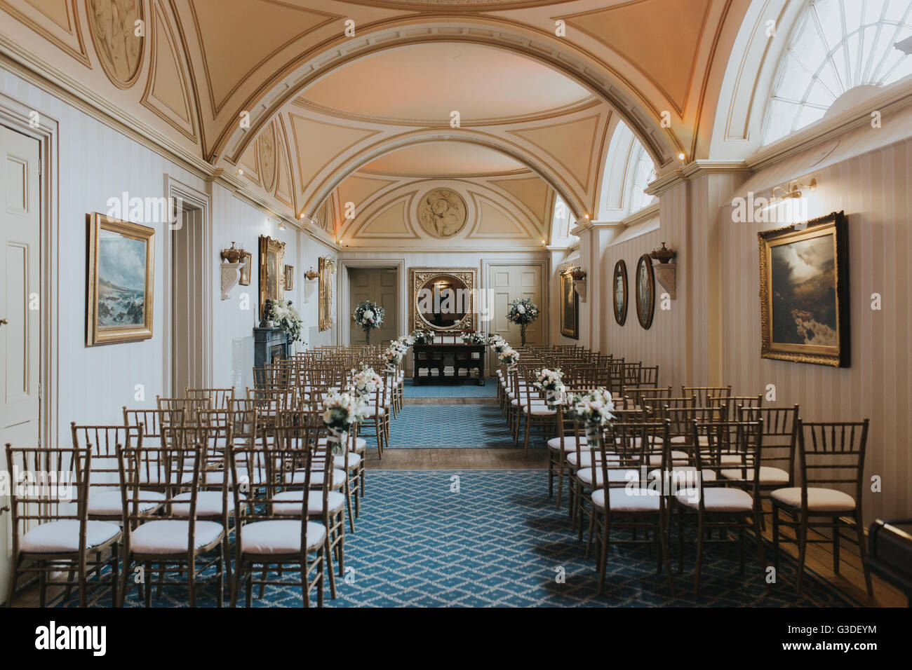 Ceremony room balbirnie house hotel hires stock photography and images