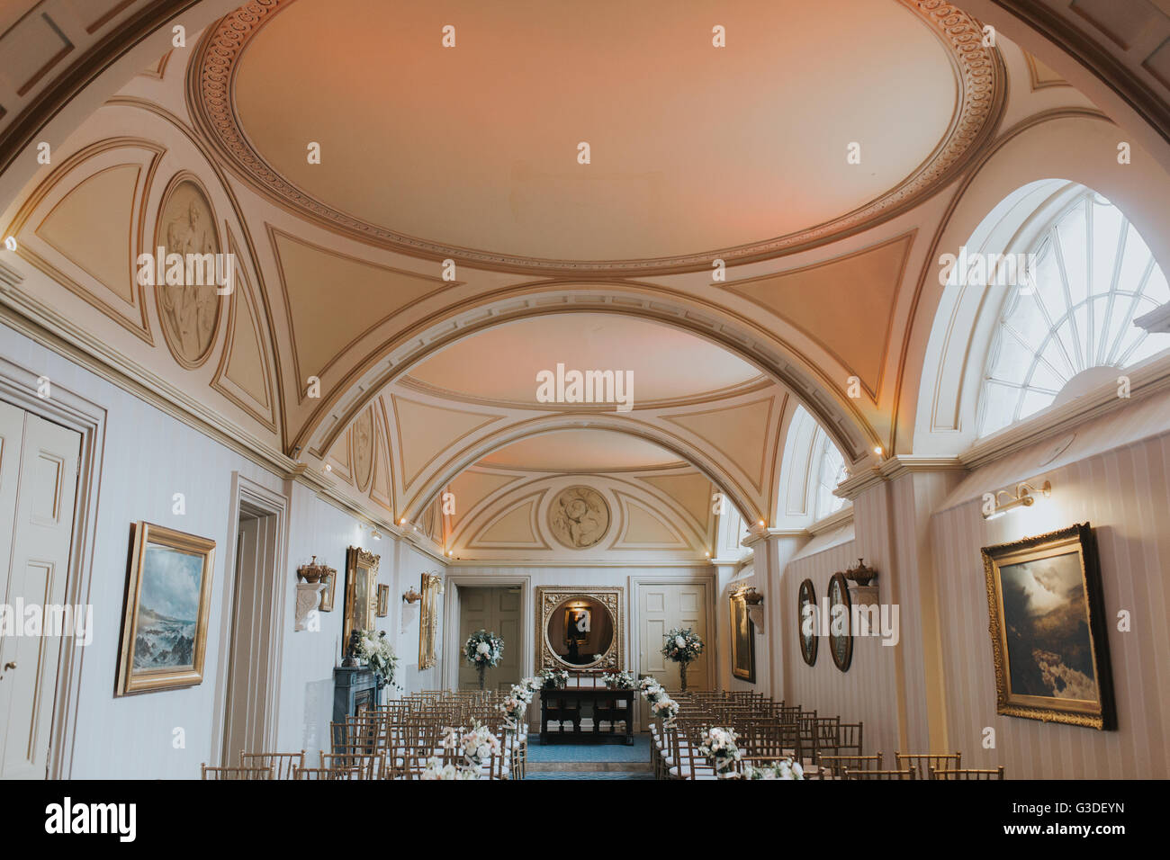 Ceremony room balbirnie house hotel hires stock photography and images