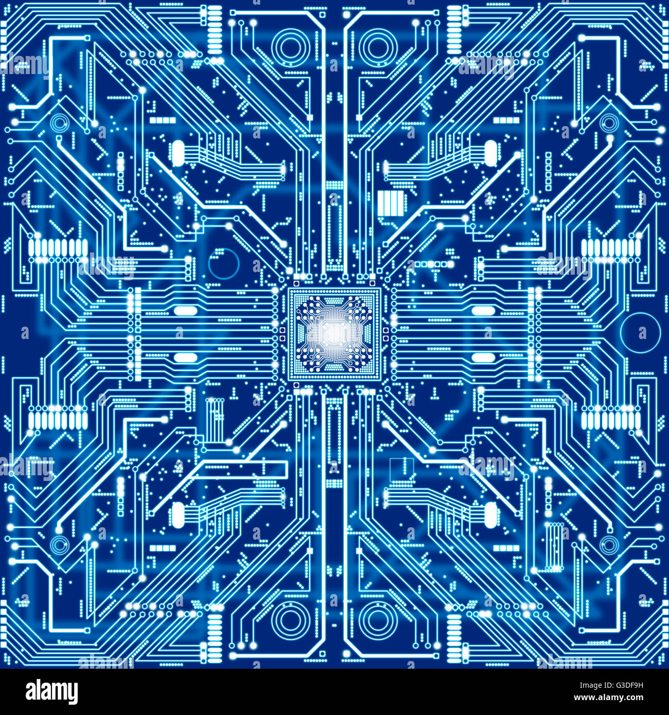 seamless texture of a computer circuit board or electronic environment Stock Photo