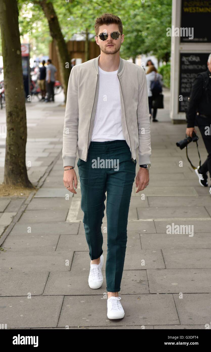 Jim Chapman from GQ seen before the Topman Design London Collections Men SS17 show held at Ambika P3 London. Stock Photo