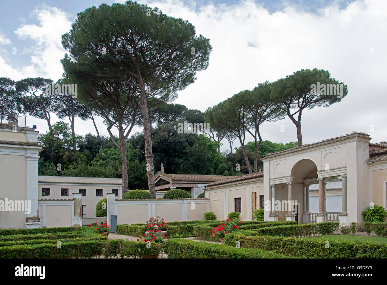 Italien, Rom, Garten im Museo Nazionale Etrusco di Villa Giulia Stock Photo