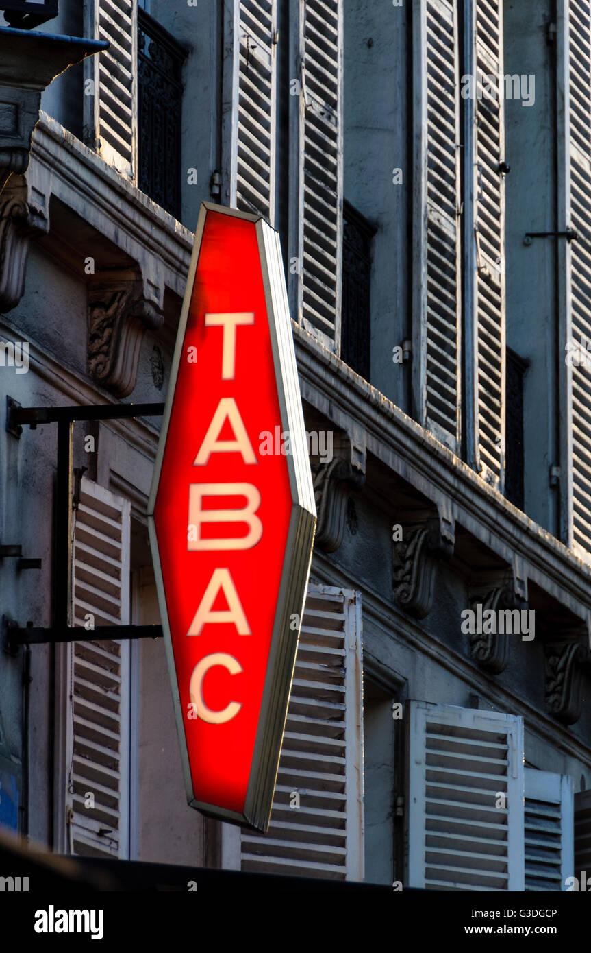 Paris france french tobacco shop hires stock photography and images