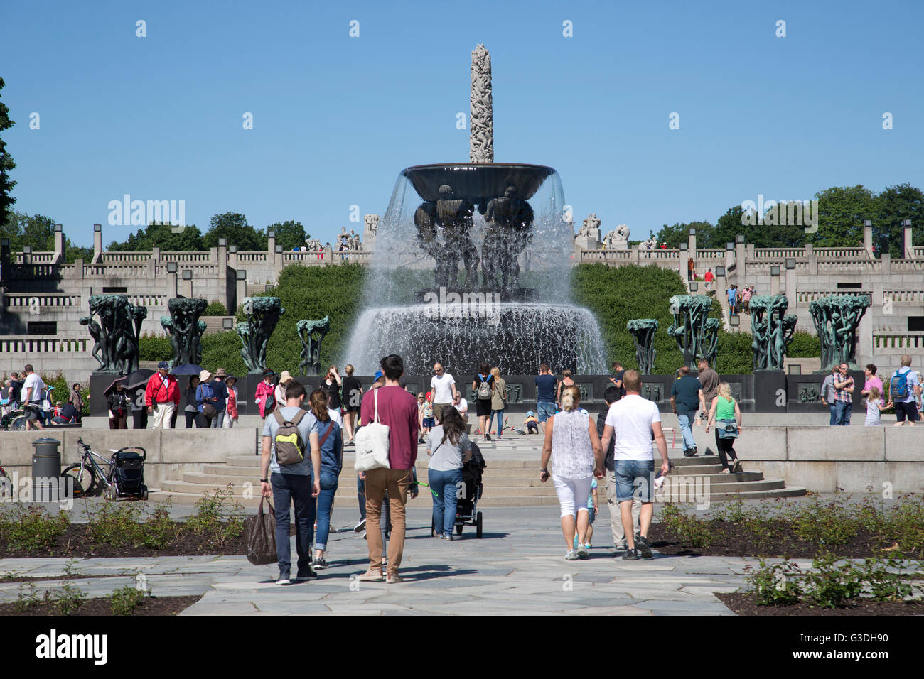 Vigeland Sculpture Park, the world's largest sculpture park made by Gustav Vigeland, located in