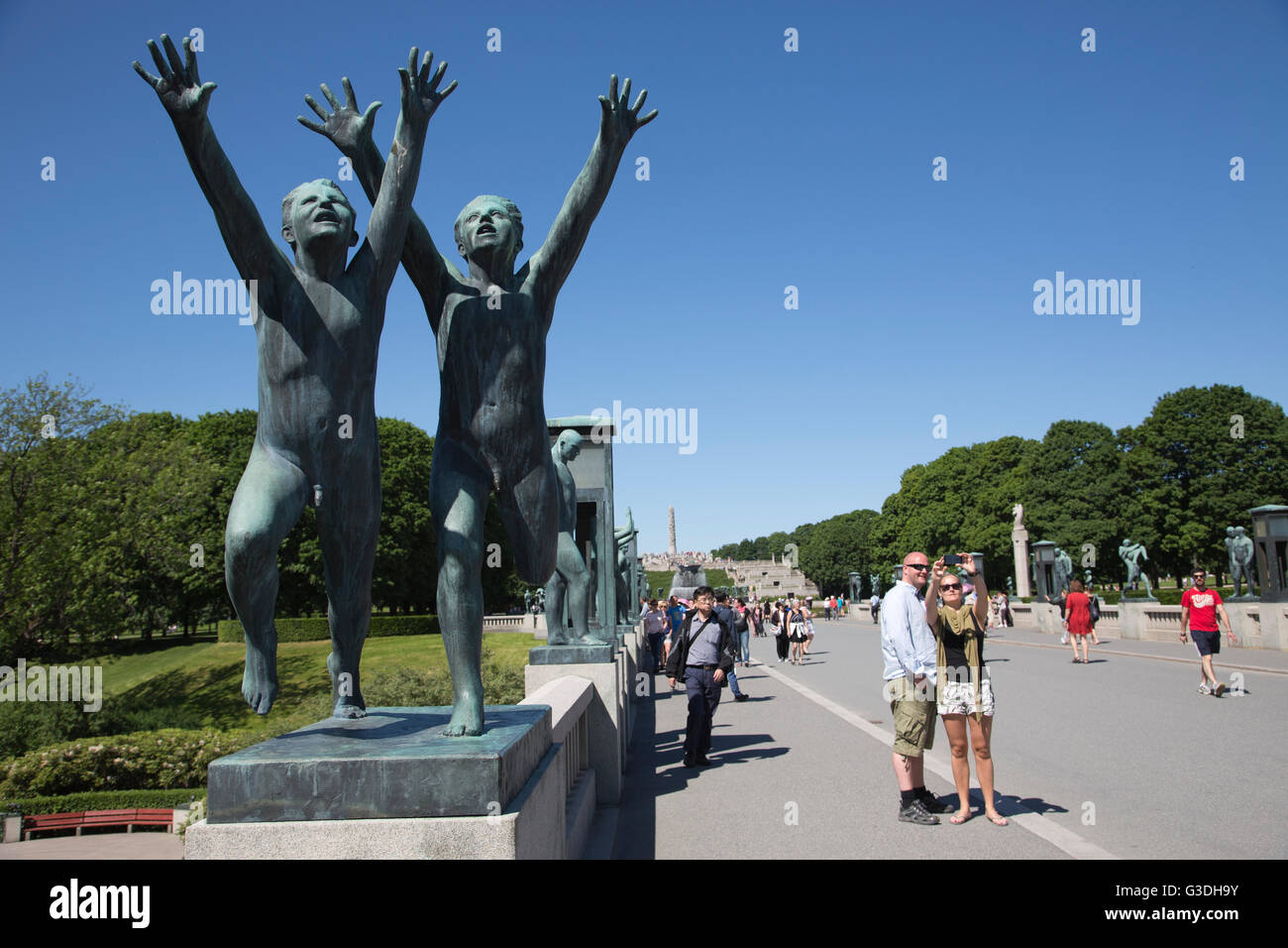 Vigeland Sculpture Park, the world's largest sculpture park made by Gustav Vigeland, located in