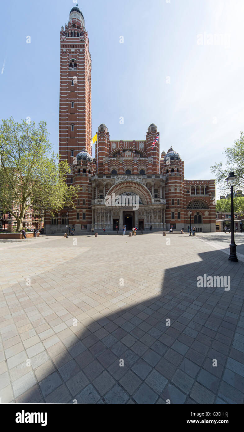 Exterior  of Westminster Cathedral,  Roman Catholic Church, London Stock Photo
