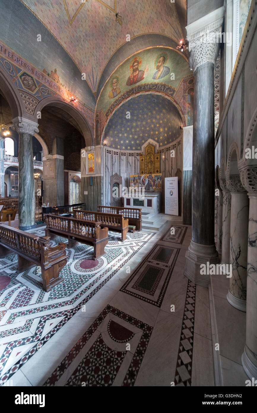 Interior of Westminster Cathedral,  Roman Catholic Church, London Stock Photo