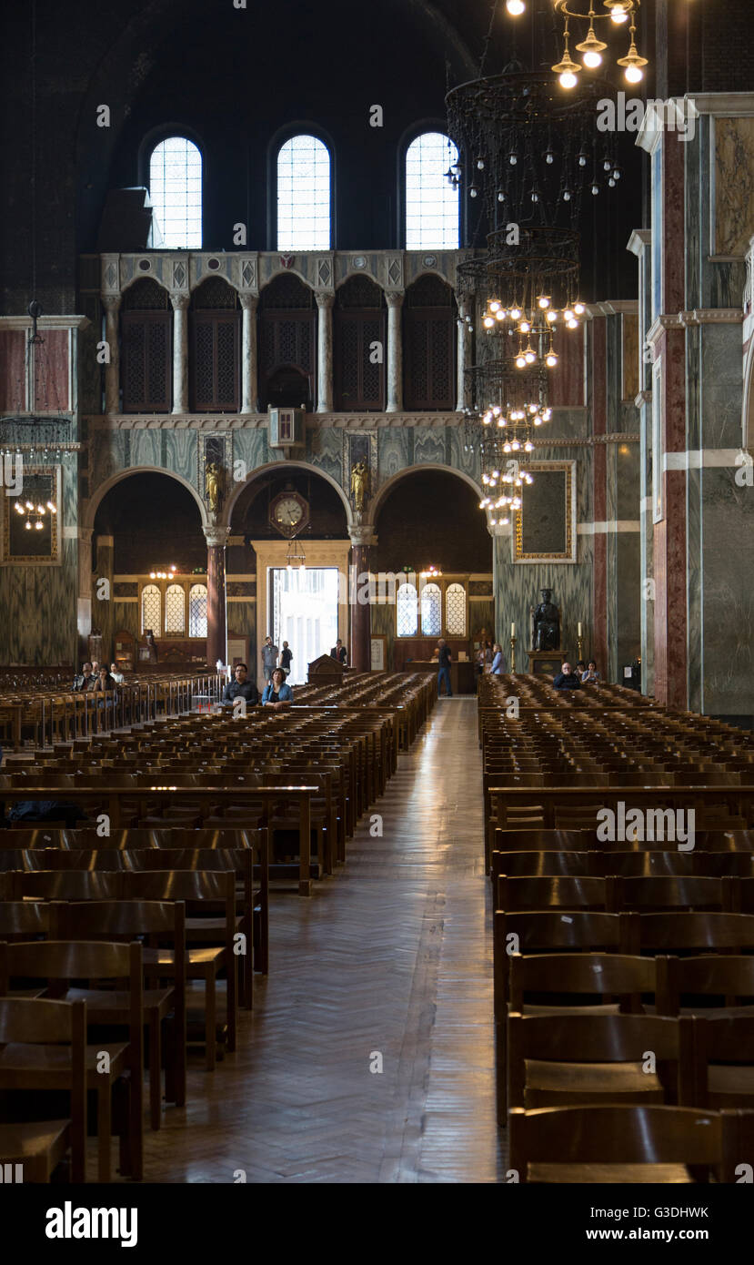 Interior of Westminster Cathedral,  Roman Catholic Church, London. Stock Photo