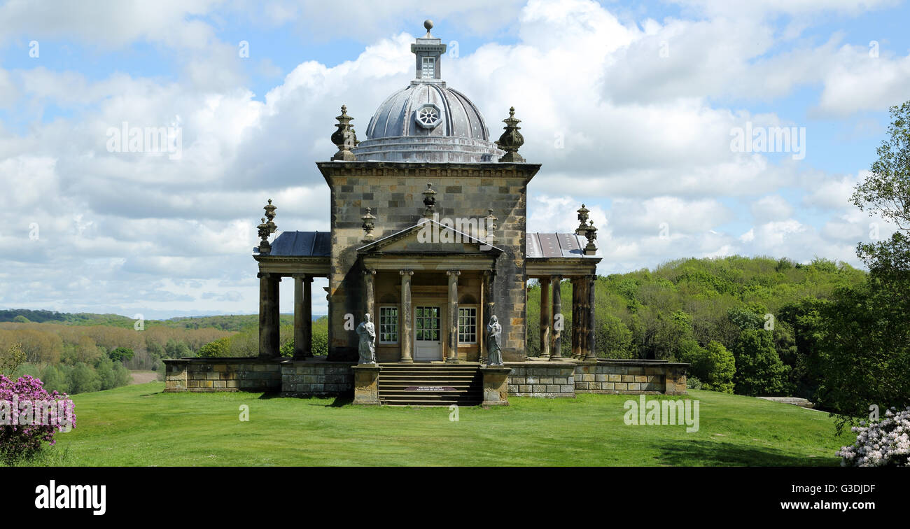 Temple of four winds, Castle Howard, a historic stately home near Malton in North Yorkshire, England, UK Stock Photo