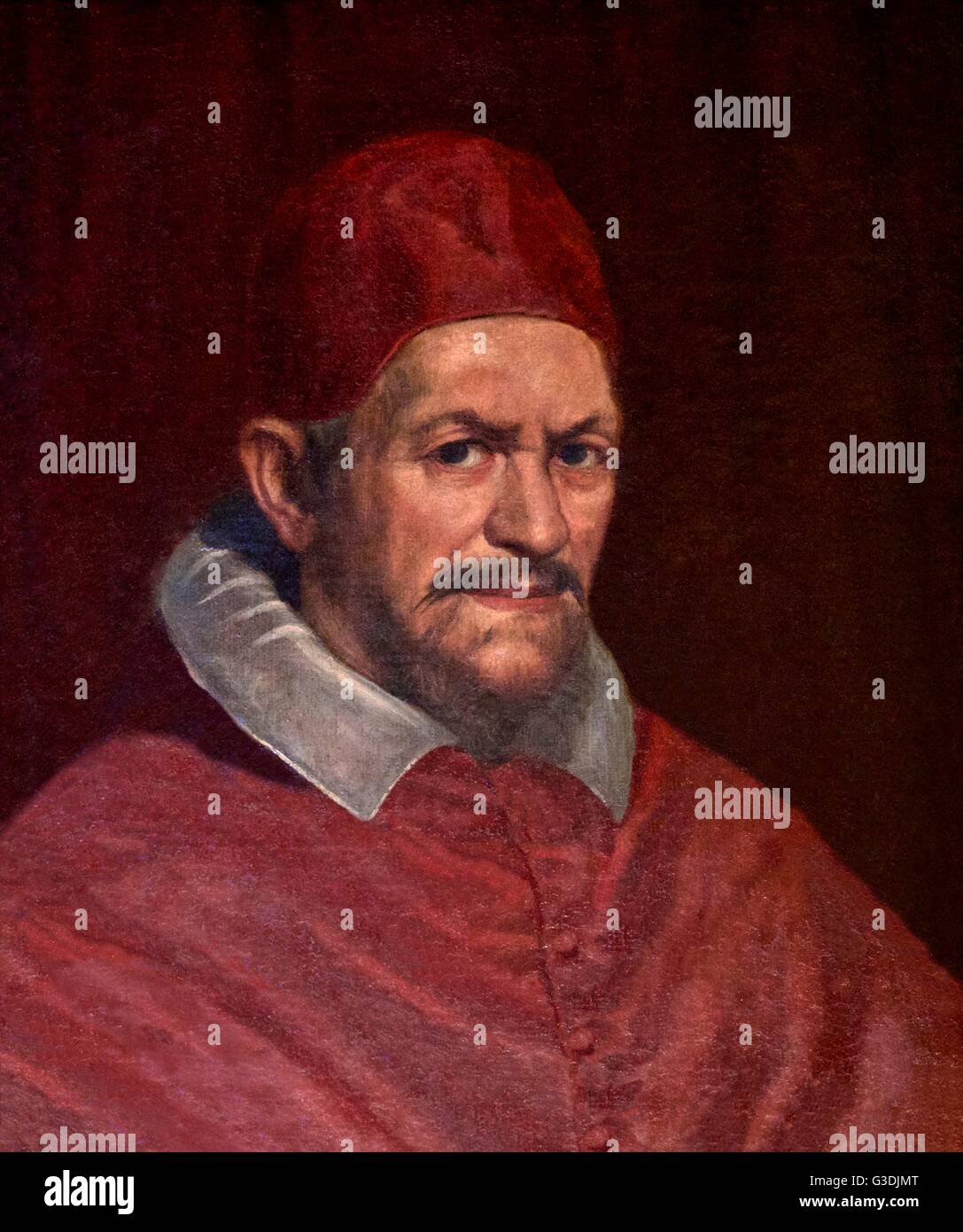 Pope Innocent X, by Diego Velasquez, 1650, Doria Pamphilj Gallery, Rome, Italy, Europe Stock Photo