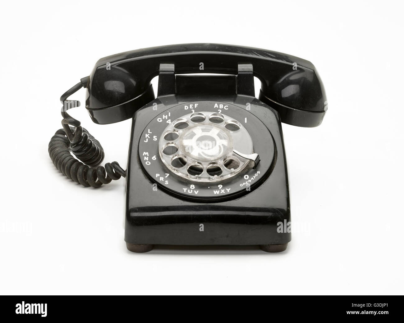 Black Rotary Telephone Stock Photo