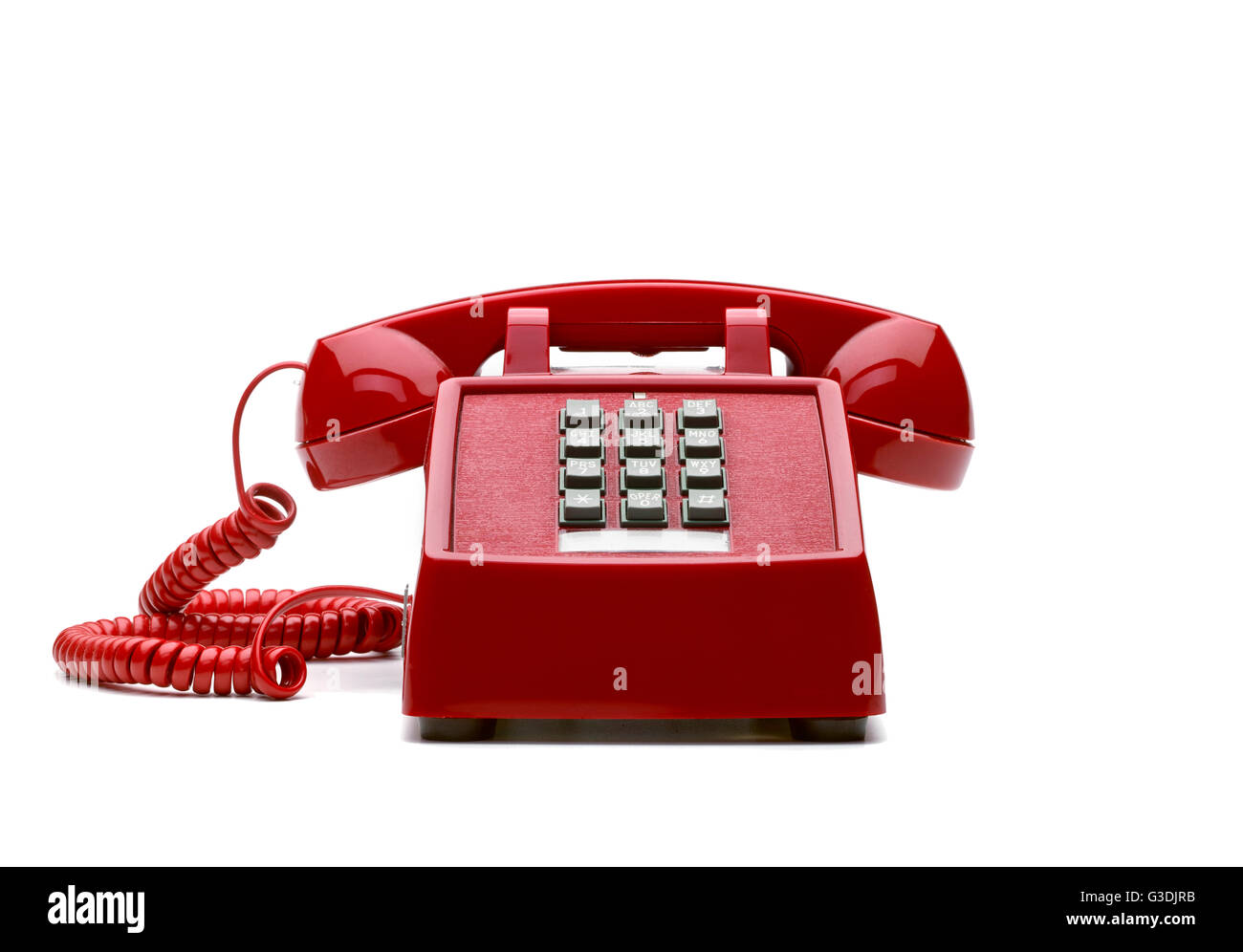 Old Red Telephone Stock Photo