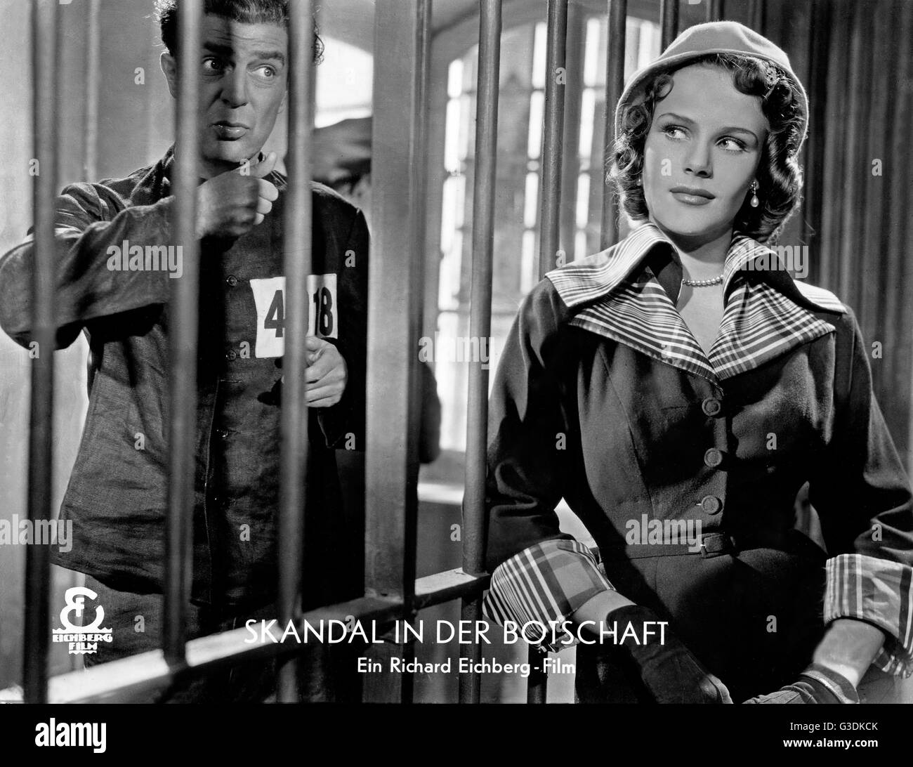 Skandal in der Botschaft, Deutschland 1950, Regie: Erik Ode, Darsteller: Viktor de Kowa, Mady Rahl (?) Stock Photo
