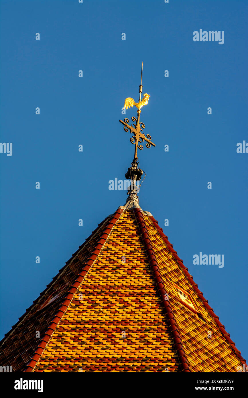 Bell tower of Basilique Saint Julien, Brioude, Haute Loire, Auvergne, France Stock Photo