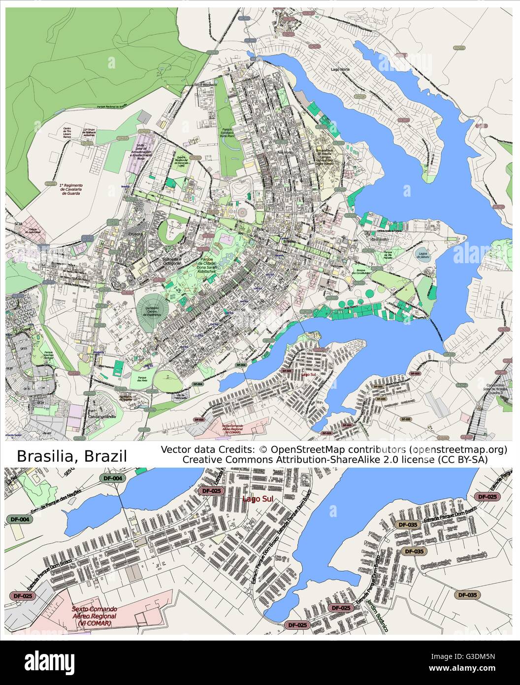 City map Brasilia City Brazil