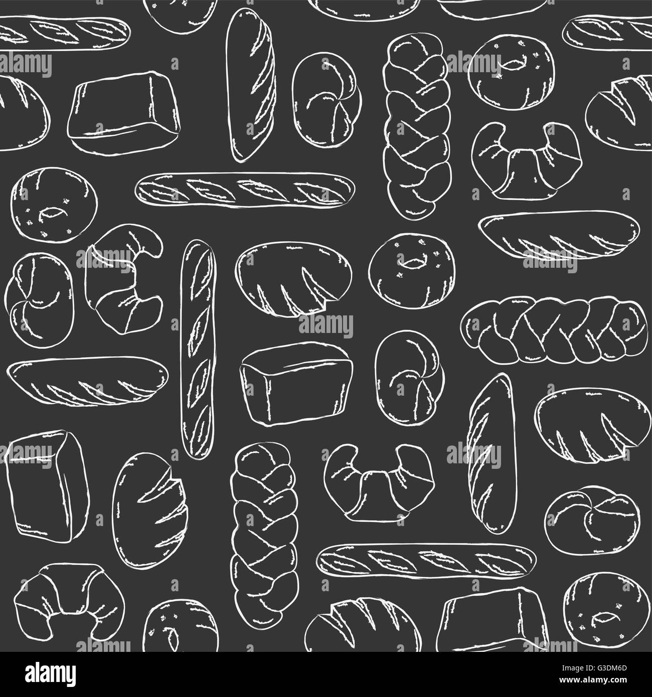 Vector. Bake, Bread mix seamless background. Good for packaging