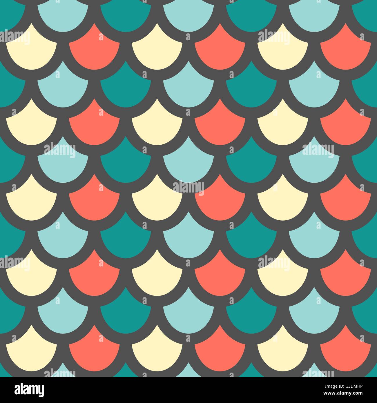 Fish skin style seamless pattern. Dark background. Vector seamless