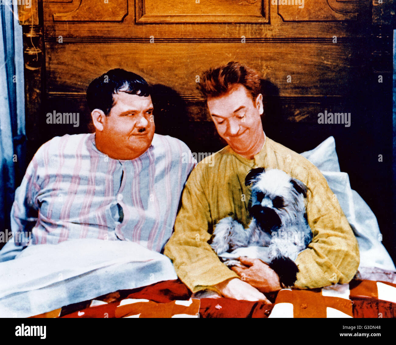 Laughing Gravy, USA 1931, Regie: James W. Horne, Darsteller: Oliver Hardy, Stan Laurel, Hund Stock Photo