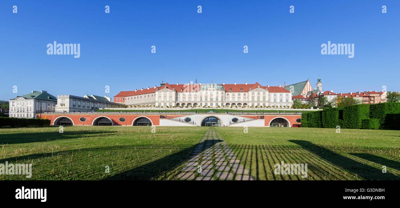 Royal Castle Warsaw's eastern baroque façade Stock Photo