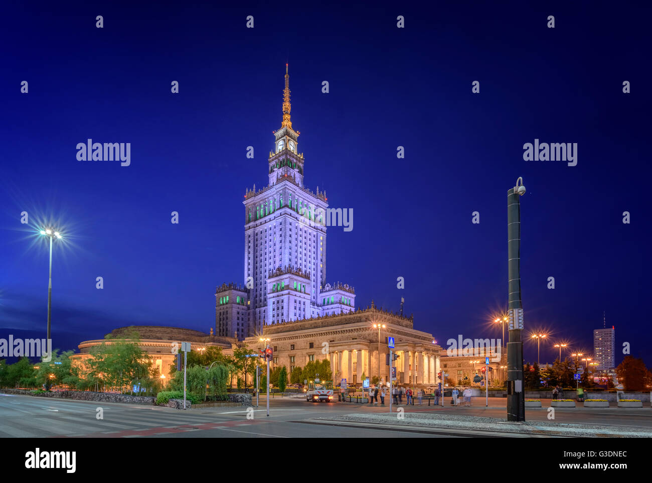 Warsaw Palace of Culture and Science in Warsaw Poland Stock Photo