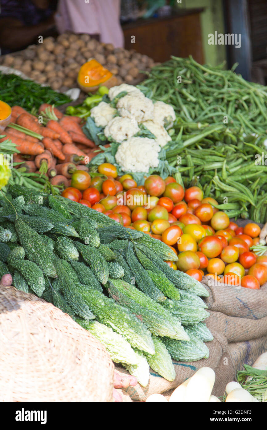 Close view of the vegetables on a market in Sri Lanka Stock Photo Alamy