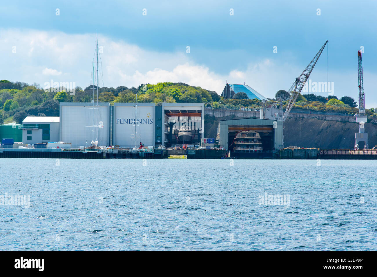 Pendennis shipyard falmouth cornwall uk hi-res stock photography and ...