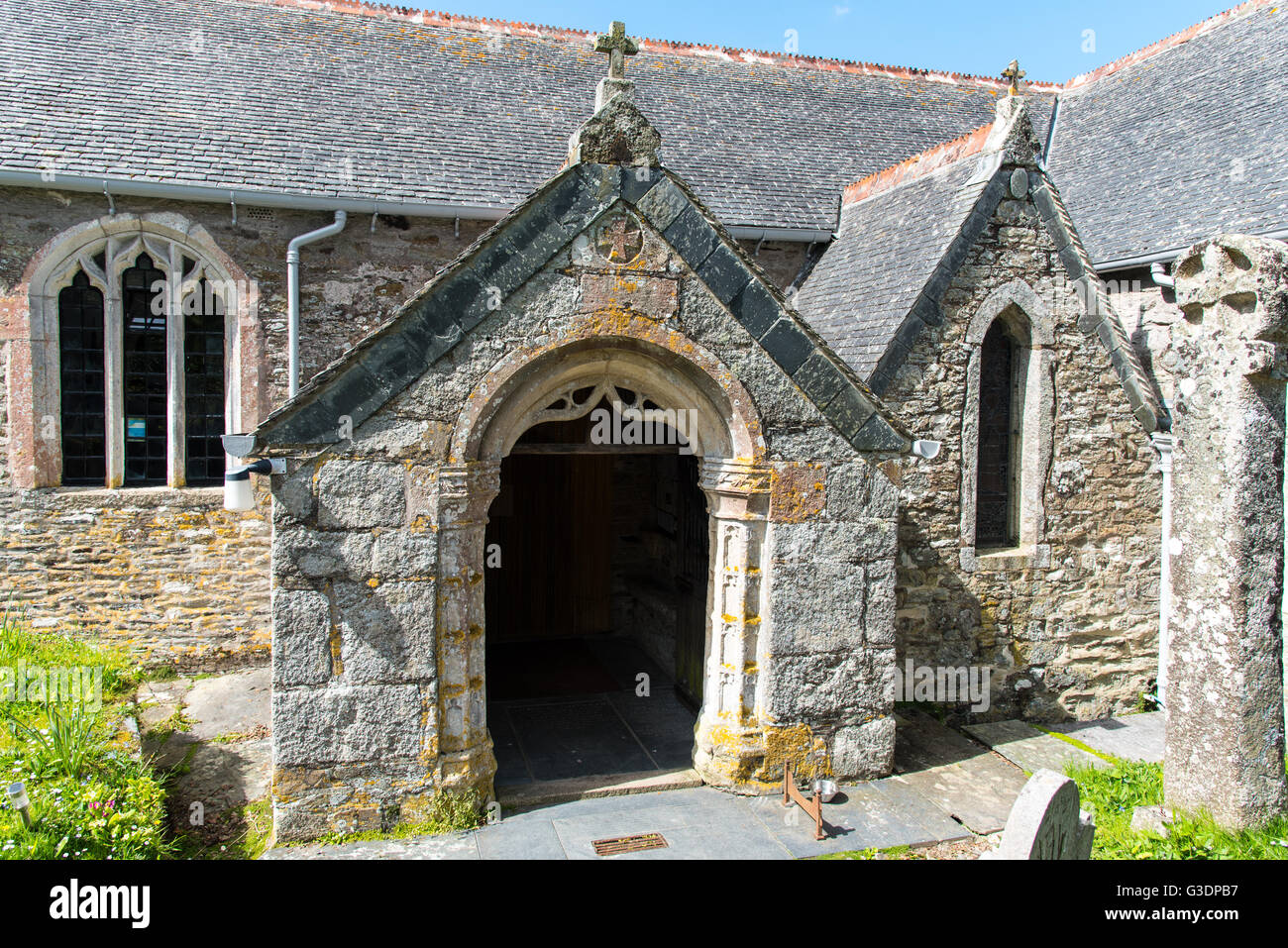 St Mylor Church, Mylor Churchtown, near Falmouth, Cornwall Stock Photo