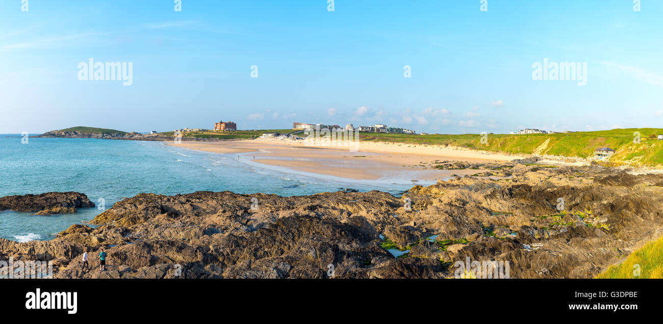 Fistral Beach, Newquay, Cornwall, UK Stock Photo