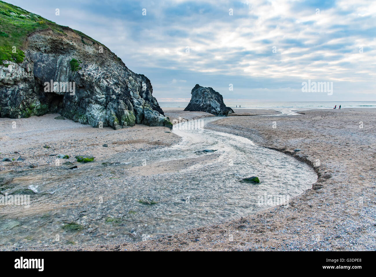 Holywell Beach, Near Newquay, Cornwall, UK Stock Photo