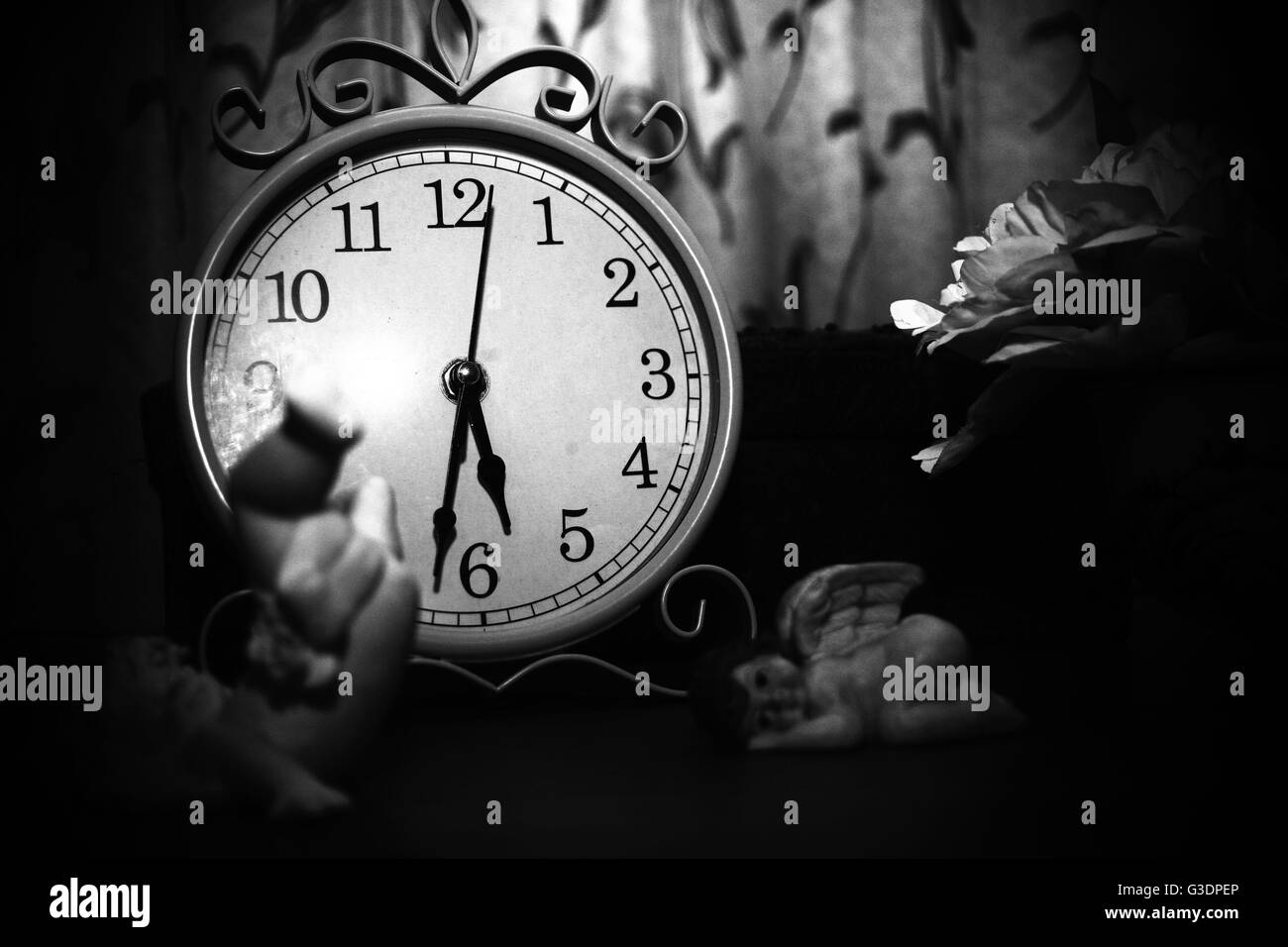 Belongings objects still life still life cherub black and white photography aged old processions 80s 1980 fantasy