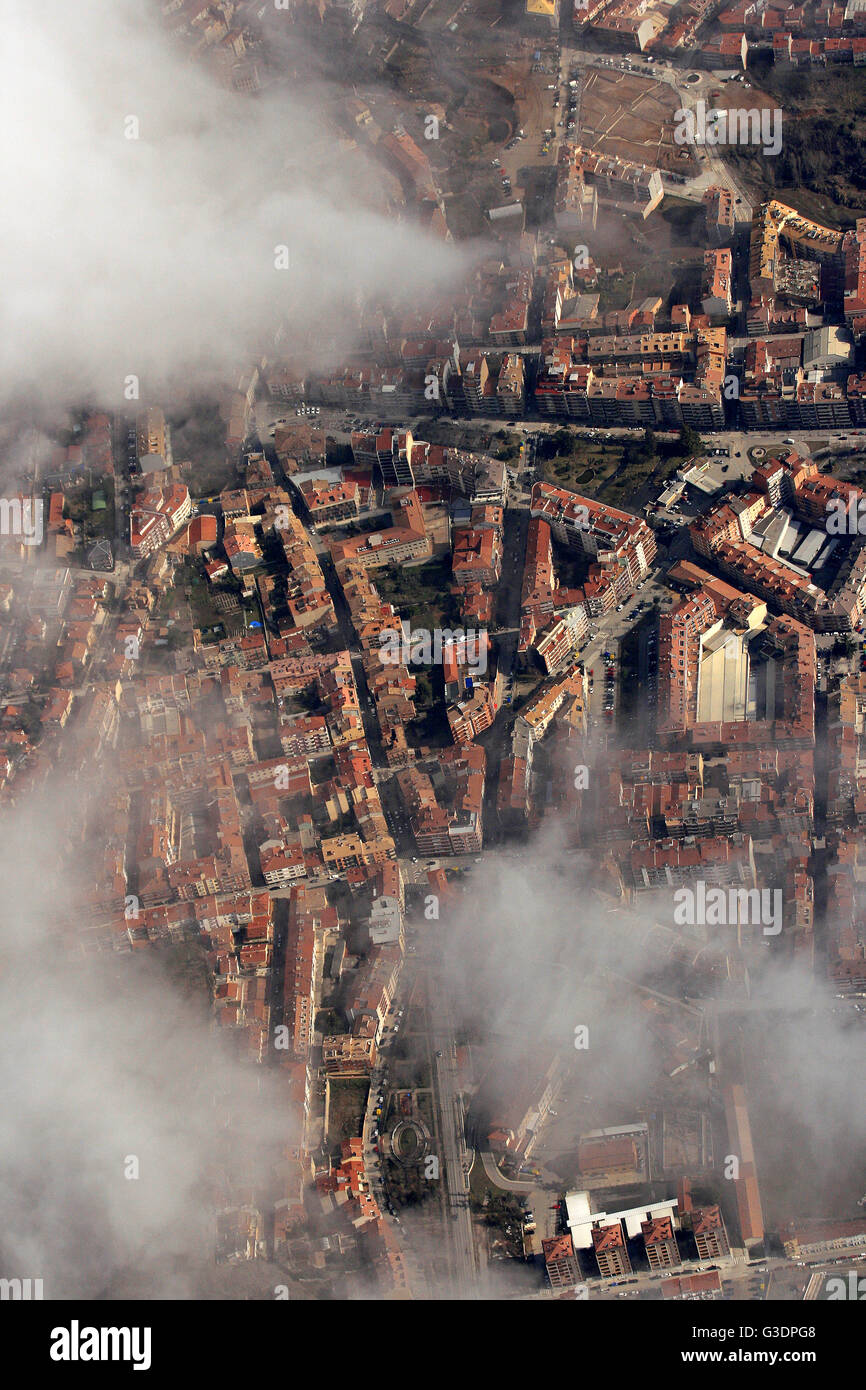 Berga, aerial view. Barcelona province. Catalonia. Spain Stock Photo