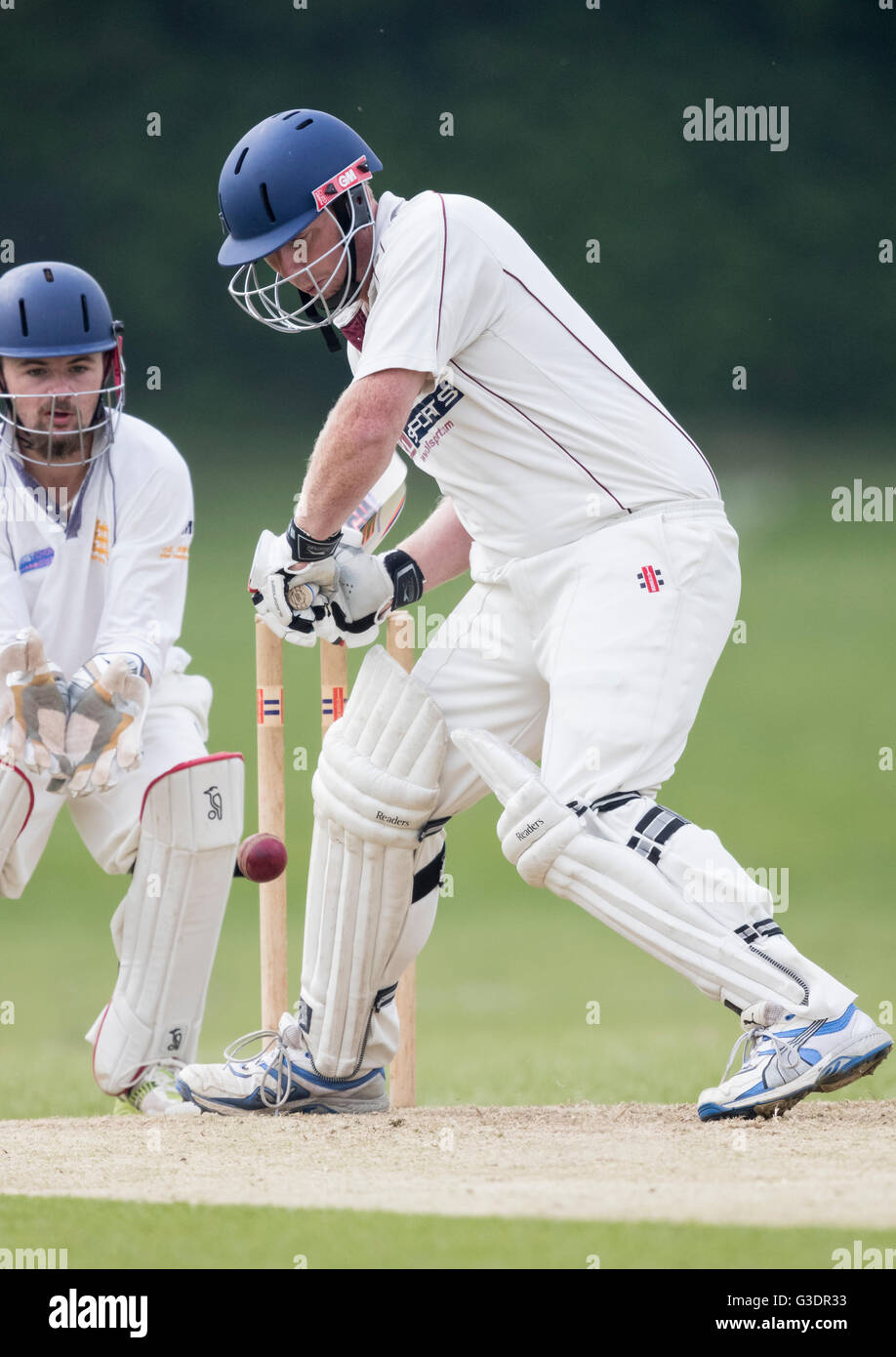 Cricket batsman in action Dorset, England, UK Stock Photo Alamy