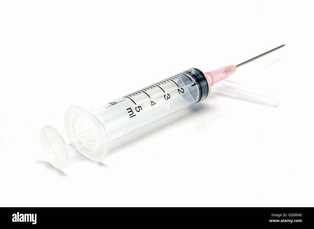 Fairly standard design single use syringe (disposable syringe) chemical