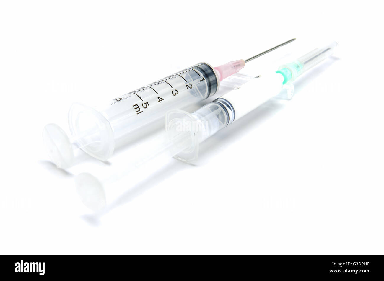 Fairly standard design single use syringe (disposable syringe) chemical