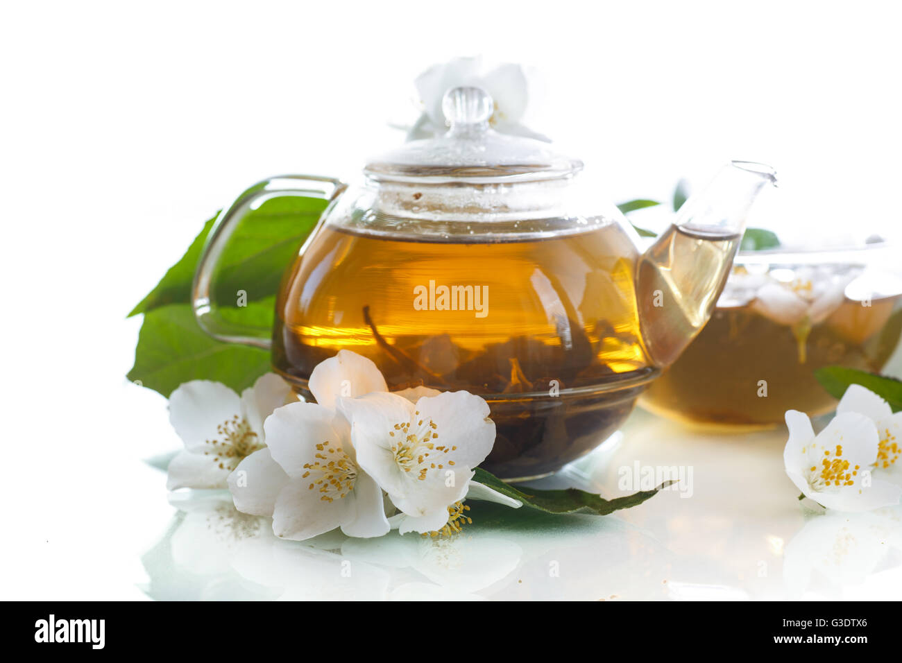 jasmine tea in a teapot Stock Photo Alamy