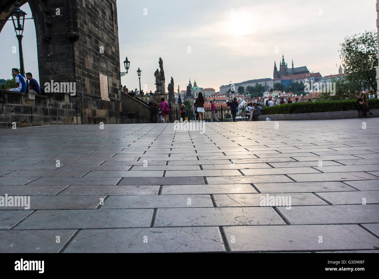 square in old town of Prague, Czech Stock Photo