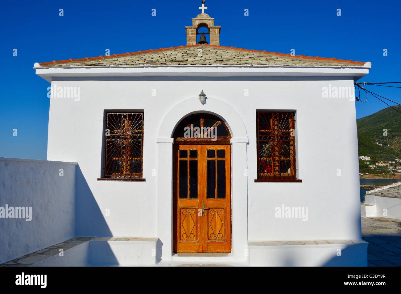 small chapel on the island of skopelos, greece Stock Photo