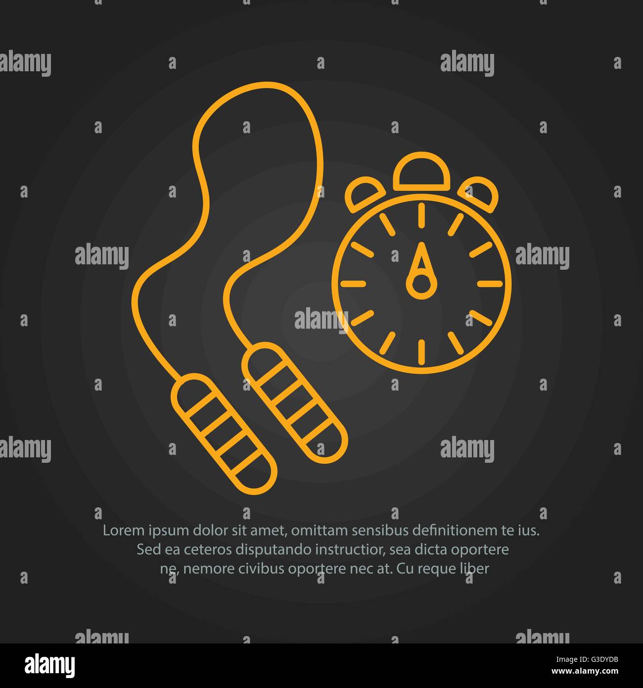 Skipping rope and stopwatch icons Stock Vector Image & Art - Alamy