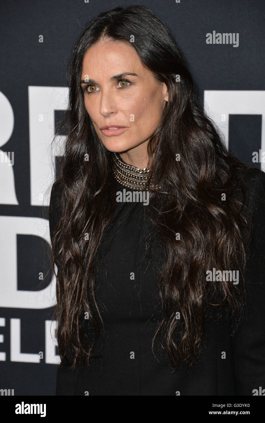 LOS ANGELES, CA - FEBRUARY 10, 2016: Actress Demi Moore arriving at the