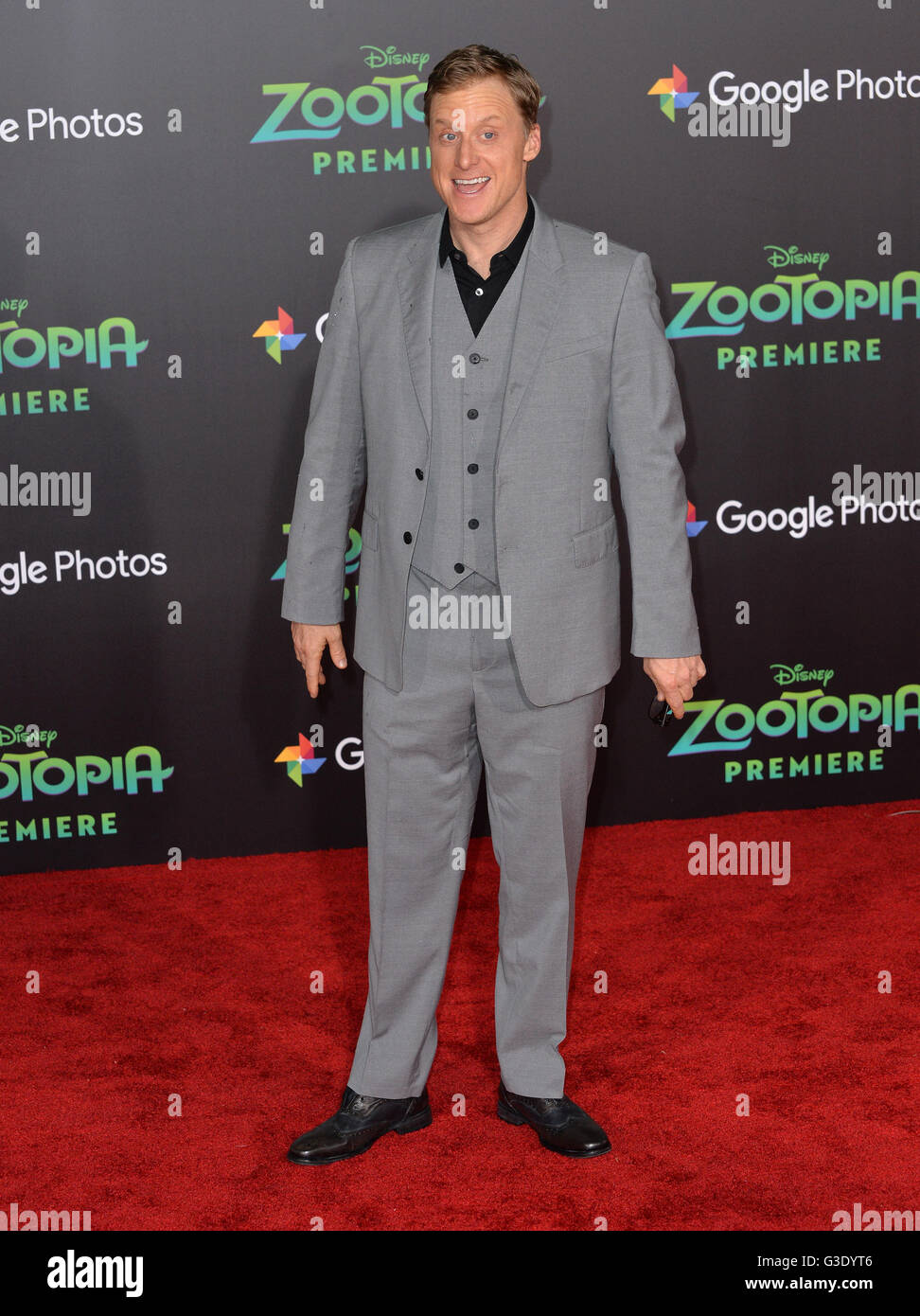 LOS ANGELES, CA - FEBRUARY 17, 2016: Actor Alan Tudyk at the premiere