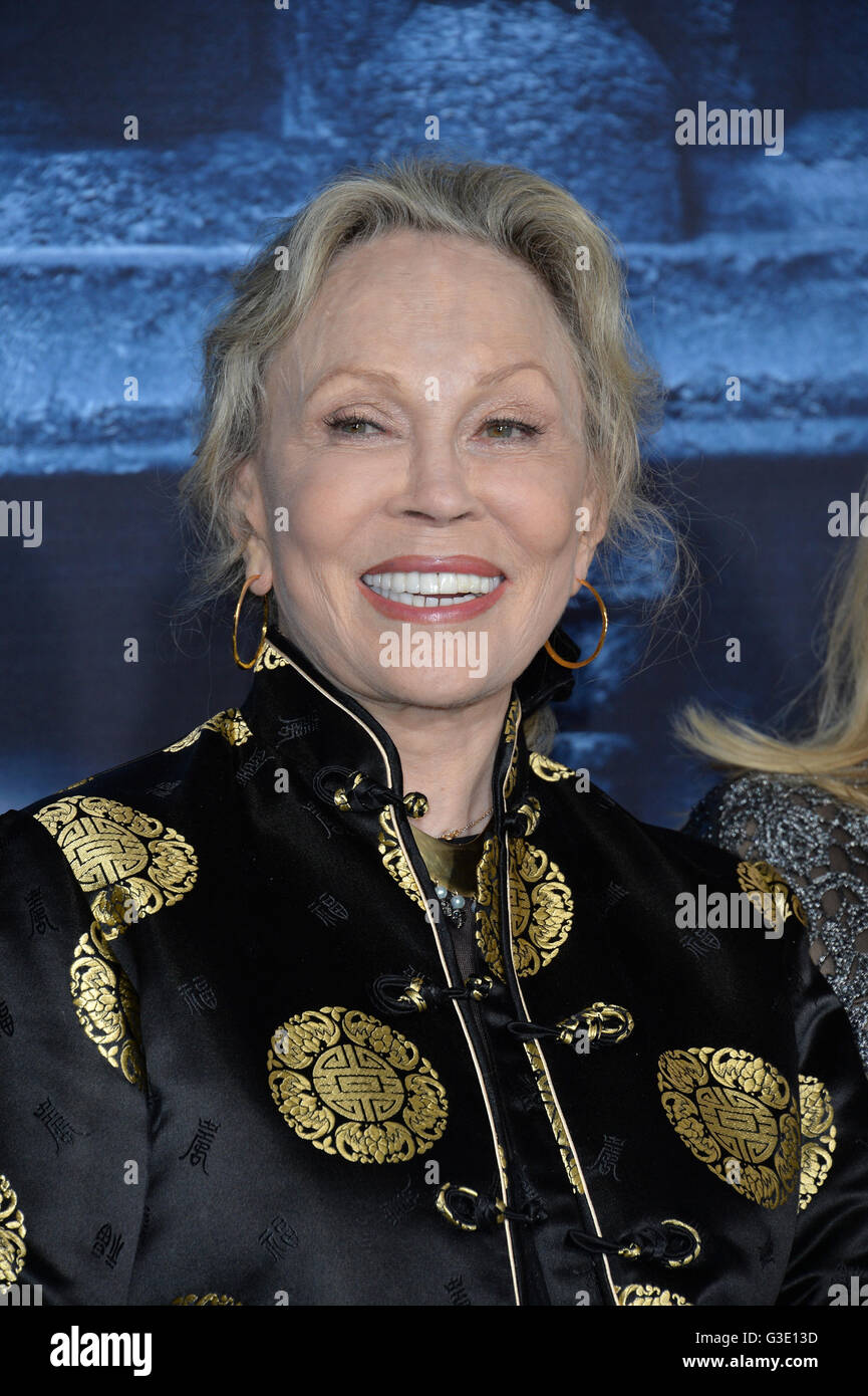 LOS ANGELES, CA. April 10, 2016: Actress Faye Dunaway at the season 6 premiere of Game of Thrones at the TCL Chinese Theatre, Hollywood. Stock Photo