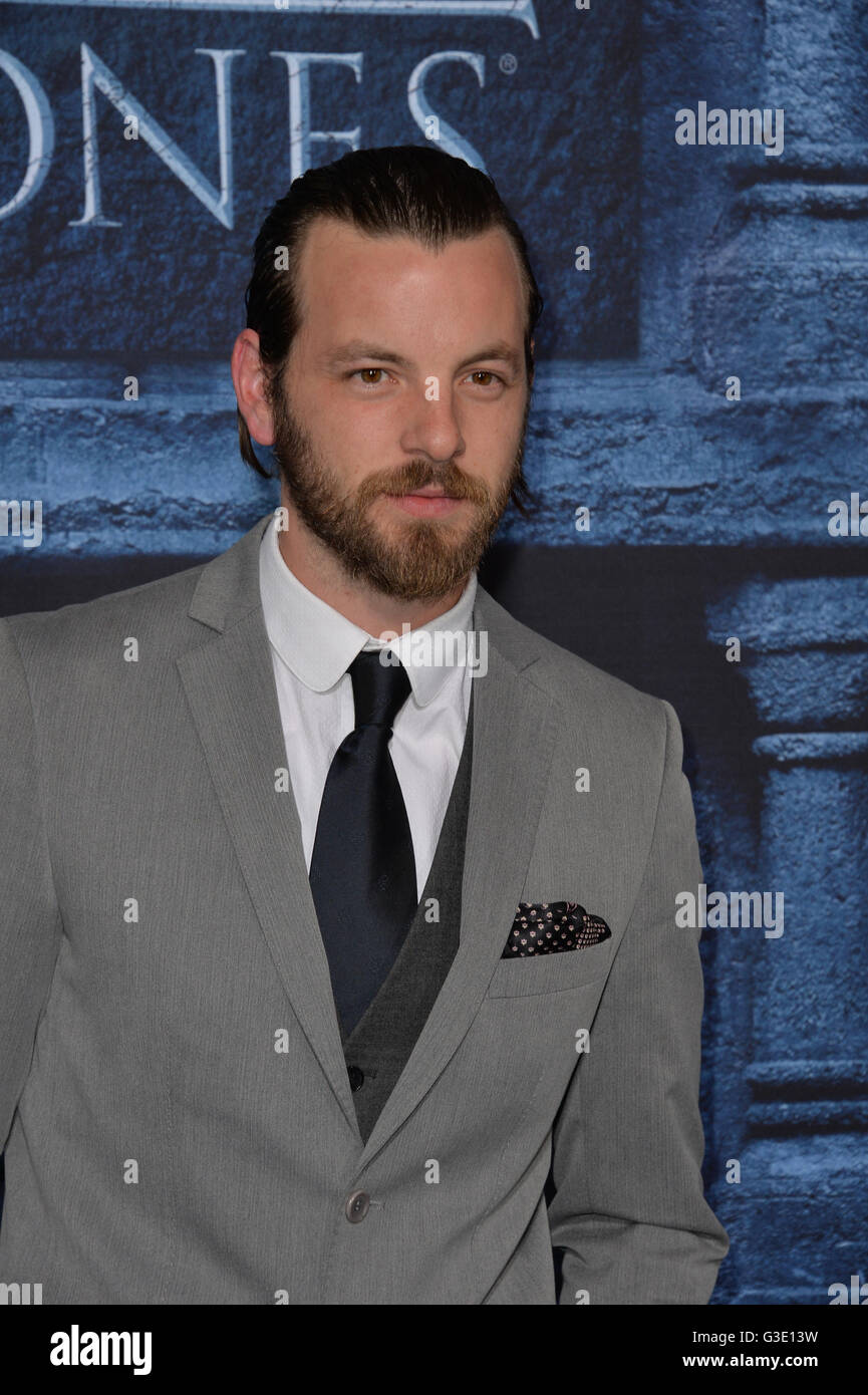 LOS ANGELES, CA. April 10, 2016: Actor Gethin Anthony at the season 6 premiere of Game of Thrones at the TCL Chinese Theatre, Hollywood. Stock Photo